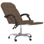vidaXL Silla de oficina reclinable de tela marrón vidaXL Silla de oficina reclinable de tela marrón