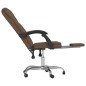 vidaXL Silla de oficina reclinable de tela marrón vidaXL Silla de oficina reclinable de tela marrón