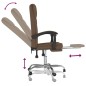 vidaXL Silla de oficina reclinable de tela marrón vidaXL Silla de oficina reclinable de tela marrón