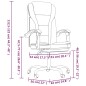 vidaXL Silla de oficina reclinable de tela marrón vidaXL Silla de oficina reclinable de tela marrón