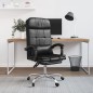 vidaXL Silla de oficina reclinable masaje cuero sintético negro vidaXL Silla de oficina reclinable masaje cuero sintético negro