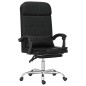 vidaXL Silla de oficina reclinable masaje cuero sintético negro vidaXL Silla de oficina reclinable masaje cuero sintético negro