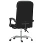 vidaXL Silla de oficina reclinable masaje cuero sintético negro vidaXL Silla de oficina reclinable masaje cuero sintético negro