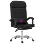 vidaXL Silla de oficina reclinable masaje cuero sintético negro vidaXL Silla de oficina reclinable masaje cuero sintético negro