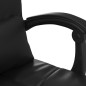 vidaXL Silla de oficina reclinable masaje cuero sintético negro vidaXL Silla de oficina reclinable masaje cuero sintético negro