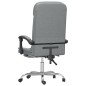 vidaXL Silla de oficina reclinable con masaje de tela gris claro