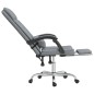 vidaXL Silla de oficina reclinable con masaje de tela gris claro