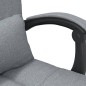 vidaXL Silla de oficina reclinable con masaje de tela gris claro
