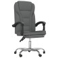 vidaXL Silla de oficina reclinable de tela gris oscuro vidaXL Silla de oficina reclinable de tela gris oscuro