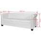vidaXL Sofás Chesterfield de 2 y 3 plazas cuero sintético blanco vidaXL Sofás Chesterfield de 2 y 3 plazas cuero sintético blanco