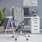 vidaXL Silla de oficina reclinable con masaje de tela gris claro vidaXL Silla de oficina reclinable con masaje de tela gris claro