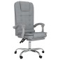 vidaXL Silla de oficina reclinable con masaje de tela gris claro vidaXL Silla de oficina reclinable con masaje de tela gris claro