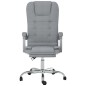 vidaXL Silla de oficina reclinable con masaje de tela gris claro vidaXL Silla de oficina reclinable con masaje de tela gris claro