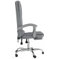 vidaXL Silla de oficina reclinable con masaje de tela gris claro vidaXL Silla de oficina reclinable con masaje de tela gris claro