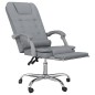 vidaXL Silla de oficina reclinable con masaje de tela gris claro vidaXL Silla de oficina reclinable con masaje de tela gris claro