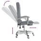 vidaXL Silla de oficina reclinable con masaje de tela gris claro vidaXL Silla de oficina reclinable con masaje de tela gris claro