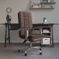 vidaXL Silla de oficina reclinable cuero sintético marrón vidaXL Silla de oficina reclinable cuero sintético marrón