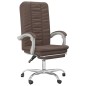 vidaXL Silla de oficina reclinable cuero sintético marrón vidaXL Silla de oficina reclinable cuero sintético marrón