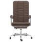 vidaXL Silla de oficina reclinable cuero sintético marrón vidaXL Silla de oficina reclinable cuero sintético marrón