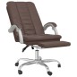 vidaXL Silla de oficina reclinable cuero sintético marrón vidaXL Silla de oficina reclinable cuero sintético marrón
