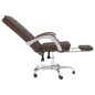vidaXL Silla de oficina reclinable cuero sintético marrón vidaXL Silla de oficina reclinable cuero sintético marrón
