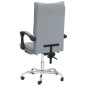 vidaXL Silla de oficina reclinable de tela gris claro