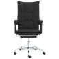 vidaXL Silla de oficina reclinable cuero sintético negro vidaXL Silla de oficina reclinable cuero sintético negro
