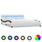 vidaXL Estructura cama con LED cuero sintético blanco negro 120x200 cm vidaXL Estructura cama con LED cuero sintético blanco negro 120x200 cm