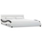 vidaXL Estructura cama con LED cuero sintético blanco negro 120x200 cm vidaXL Estructura cama con LED cuero sintético blanco negro 120x200 cm