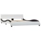 vidaXL Estructura cama con LED cuero sintético blanco negro 120x200 cm vidaXL Estructura cama con LED cuero sintético blanco negro 120x200 cm