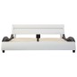 vidaXL Estructura cama con LED cuero sintético blanco negro 120x200 cm vidaXL Estructura cama con LED cuero sintético blanco negro 120x200 cm