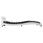 vidaXL Estructura cama con LED cuero sintético blanco negro 120x200 cm vidaXL Estructura cama con LED cuero sintético blanco negro 120x200 cm