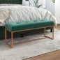 vidaXL Banco de terciopelo verde oscuro 110x36x45 cm vidaXL Banco de terciopelo verde oscuro 110x36x45 cm