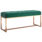 vidaXL Banco de terciopelo verde oscuro 110x36x45 cm vidaXL Banco de terciopelo verde oscuro 110x36x45 cm