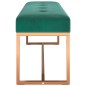 vidaXL Banco de terciopelo verde oscuro 110x36x45 cm vidaXL Banco de terciopelo verde oscuro 110x36x45 cm