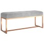 vidaXL Banco de terciopelo gris 110x36x45 cm vidaXL Banco de terciopelo gris 110x36x45 cm