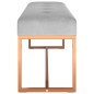 vidaXL Banco de terciopelo gris 110x36x45 cm vidaXL Banco de terciopelo gris 110x36x45 cm