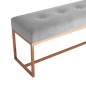 vidaXL Banco de terciopelo gris 110x36x45 cm vidaXL Banco de terciopelo gris 110x36x45 cm