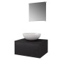 vidaXL Conjunto de mueble y lavabo 3 piezas negro vidaXL Conjunto de mueble y lavabo 3 piezas negro