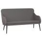 vidaXL Banco de cuero sintético gris 110x76x80 cm vidaXL Banco de cuero sintético gris 110x76x80 cm