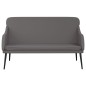 vidaXL Banco de cuero sintético gris 110x76x80 cm vidaXL Banco de cuero sintético gris 110x76x80 cm
