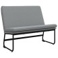 vidaXL Banco de tela gris claro 100x75x76 cm