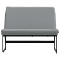 vidaXL Banco de tela gris claro 100x75x76 cm
