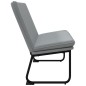 vidaXL Banco de tela gris claro 100x75x76 cm