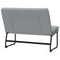vidaXL Banco de tela gris claro 100x75x76 cm