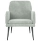 vidaXL Sillón de terciopelo gris claro 62x79x79 cm vidaXL Sillón de terciopelo gris claro 62x79x79 cm