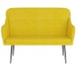 vidaXL Banco de terciopelo amarillo 110x76x80 cm vidaXL Banco de terciopelo amarillo 110x76x80 cm