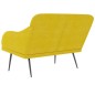 vidaXL Banco de terciopelo amarillo 110x76x80 cm vidaXL Banco de terciopelo amarillo 110x76x80 cm