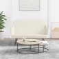 vidaXL Banco de terciopelo color crema 110x76x80 cm vidaXL Banco de terciopelo color crema 110x76x80 cm