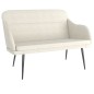 vidaXL Banco de terciopelo color crema 110x76x80 cm vidaXL Banco de terciopelo color crema 110x76x80 cm